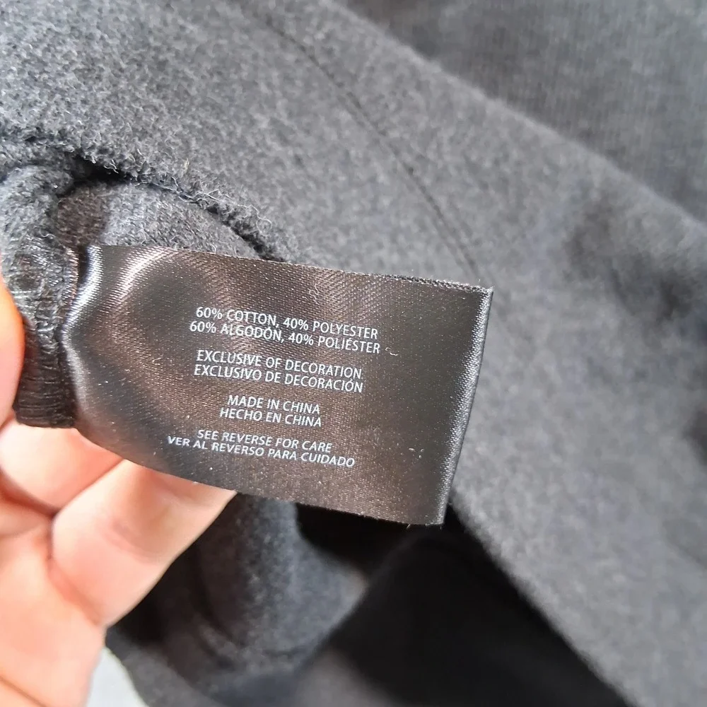 Banana Republic Quarter Zip Sweater Mens L Gray Casual Waffle Knit Pullover